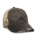 Weathered Canvas Mesh Back Cap